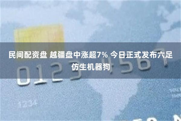 民间配资盘 越疆盘中涨超7% 今日正式发布六足仿生机器狗