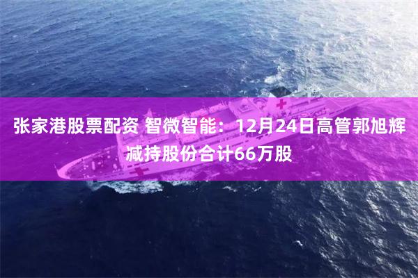 张家港股票配资 智微智能：12月24日高管郭旭辉减持股份合计66万股