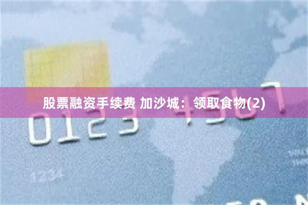 股票融资手续费 加沙城：领取食物(2)