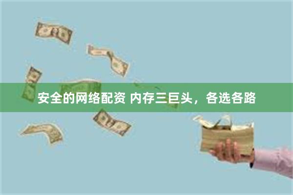 安全的网络配资 内存三巨头,各选各路