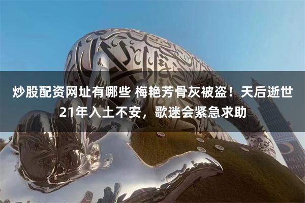 炒股配资网址有哪些 梅艳芳骨灰被盗！天后逝世21年入土不安，歌迷会紧急求助